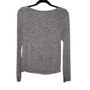 C9 by‎ Champion Yoga Top Knit Long Sleeve Open Back Pullover Heather Gray XS